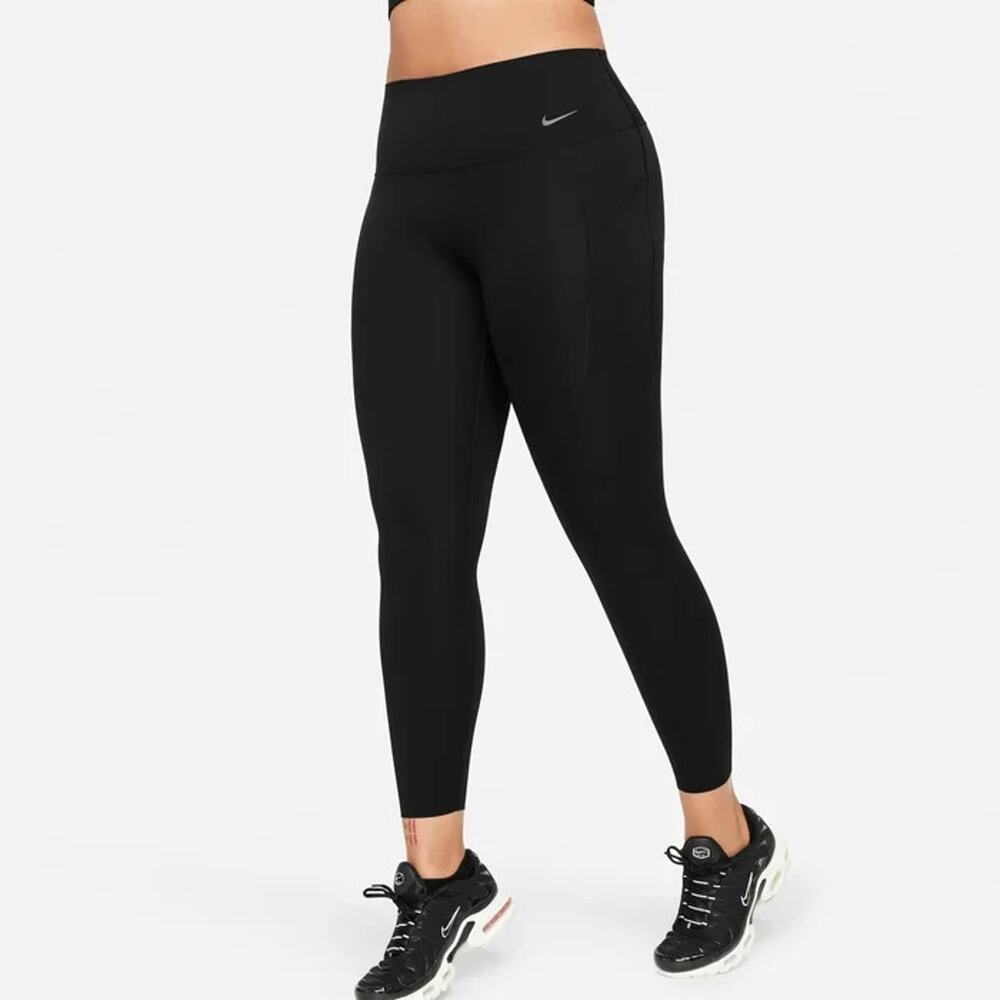Nike Universa Women's High-Waisted 7/8 Leggings Sz XS Black No Front Seam